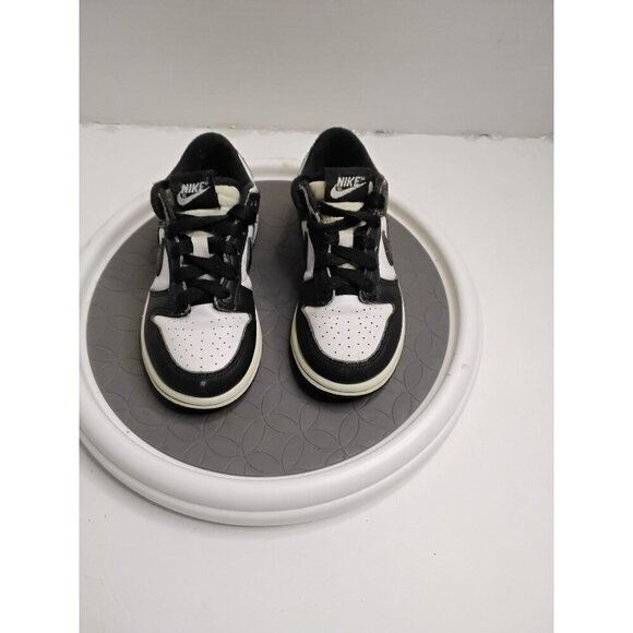Nike Dunk Low Toddler Shoes Size 8C Black & White - Picture 1 of 6